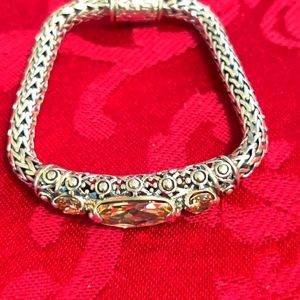 STERLING SILVER CITRINE BRACELET 